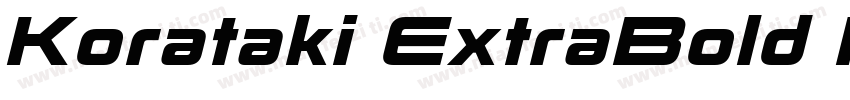 Korataki ExtraBold I字体转换